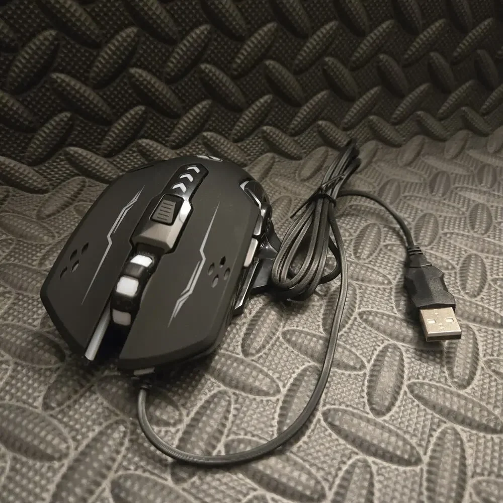 LIMEIDE V7 Wired Gaming Mouse USB Optical 4 DPI Adjustable Black New No Box